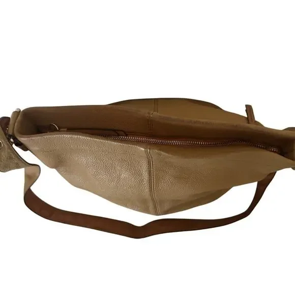 COACH VINTAGE SHOULDER BAG PEBBLED ORANGE LEATHER DUFFLE PURSE - Picture 4 of 16